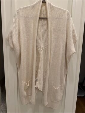 Athleta Cozy Cream Open-Front Women's Cardigan Sweater S/M